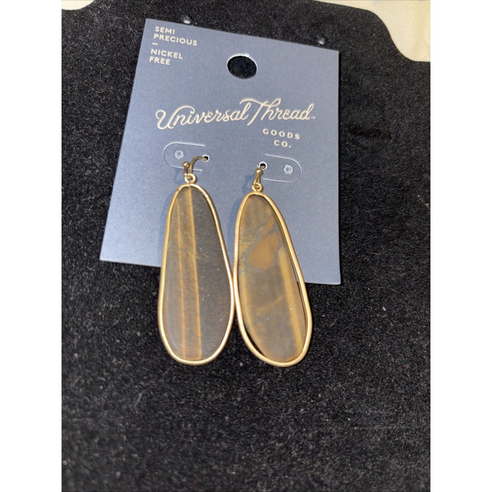 Earrings Dangly Brown Oval Semi-Precious Nickel-Free from Target